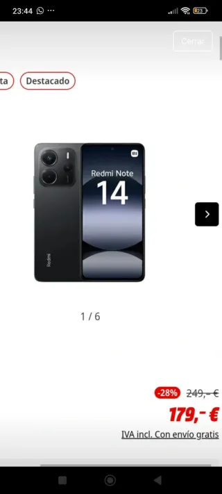 Xiaomi Redmi Note 14 Negro