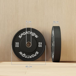 Set di 2 Dischi Palestra da 20kg per Bilanciere e