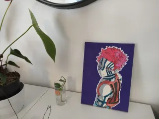 Poster tela Akaza Demon Slayer 35x25 cm