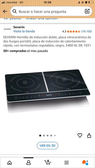 placa inducción Severin 2 fuegos