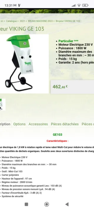 Trituradora Viking GE 103