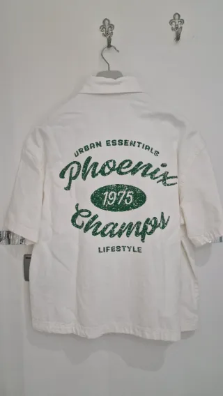 Camisa Zara Blanca Manga Corta Hombre Talla S