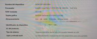 Torre Ordenador i7 3770 - 32GB RAM Tarjeta 4GB Ram