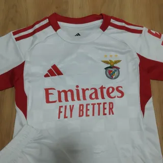 Conjunto Criança Benfica Adidas Branco/Vermelho