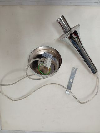 Portalamparas colgante cromado