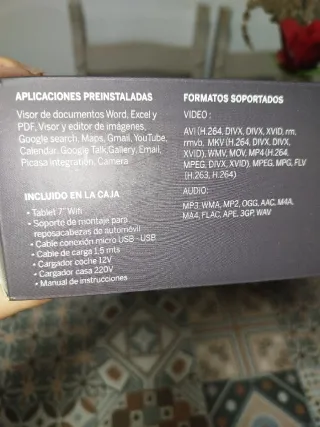 Adaptador tablet asiento coche. Marca avantia.