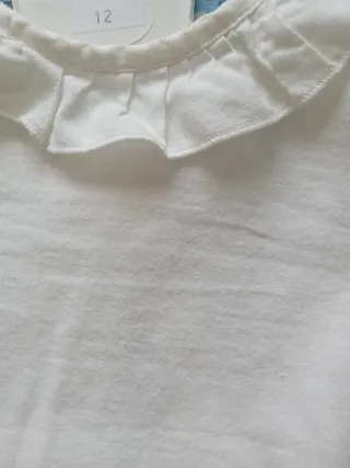 Conjunto bebé blusa blanca y bombacho rosa