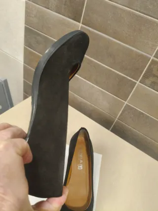 Zapatos negros tacón grueso talla 38