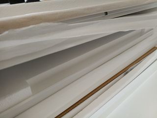 SONGMICS Armario de Almacenamiento, Aparador de Metal, Doble Puerta Magnética, Estante Ajustable, Marco de Acero, 40 x 80 x 76 cm, Beige Natural y Blanco LSC102W57