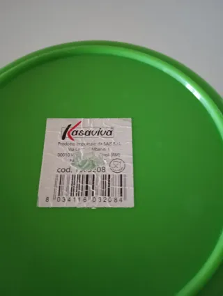 Porta vivande verde con pois bianchi