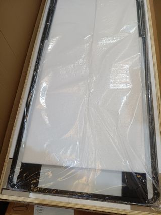 SONGMICS Espejo de Cuerpo Entero, 165 x 60 cm, Espejo de Pie Rectangular con Soporte, con Marco de Aleación de Aluminio, Cristal Templado, para Dormitorio, Salón, Vestuario, Navidad, Negro Tinta