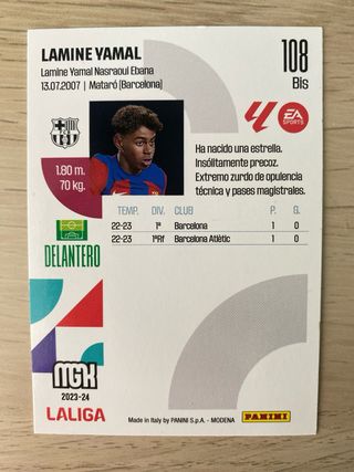 Cromos Lamine Yamal 108 BIS Megacraks 23-24 Panini