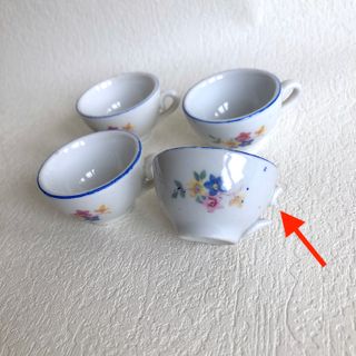 Miniature Casa Bambole porcellana vintage anni 50