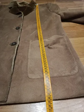 Americana  efecto ante beige mujer.