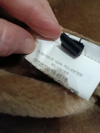 Americana  efecto ante beige mujer.