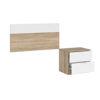 Cabecero y Mesita Luca Muebles Aiko