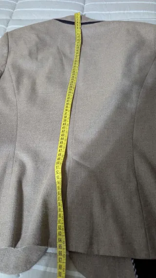 Chaqueta Zara Mujer Beige/Gris