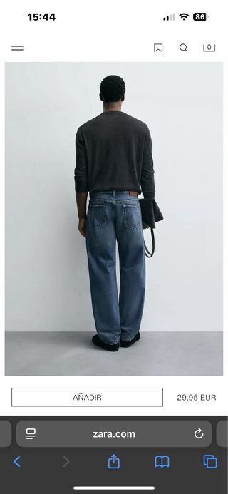 Pantalón vaquero Zara Talla XL