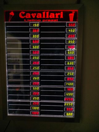 Insegna Luminosa Prezziari Elettronici CREI STT