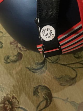 Casco Vespa Original Azul y Rojo