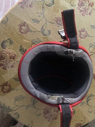 Casco Vespa Original Azul y Rojo