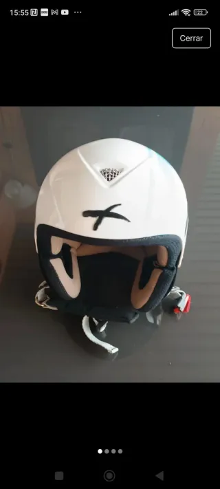 Casco de esquí blanco. Marca SH+. Talla XS 54