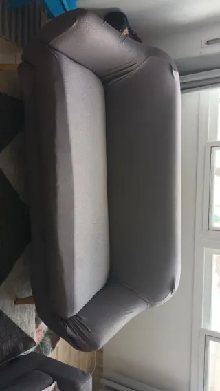 Oferta Sofá 3 plazas gris tela