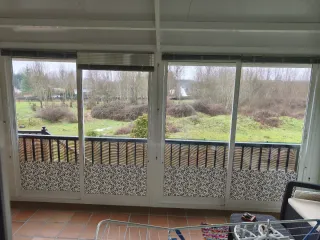 Galería corredera aluminio blanco