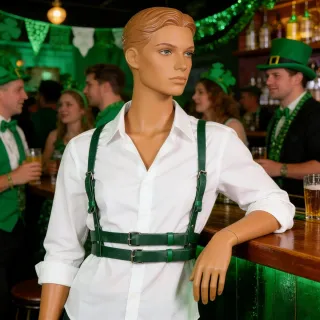 Cintura verde corpo Harness verde st patrick sexy