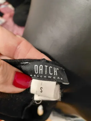 Top Datch nero con paillettes