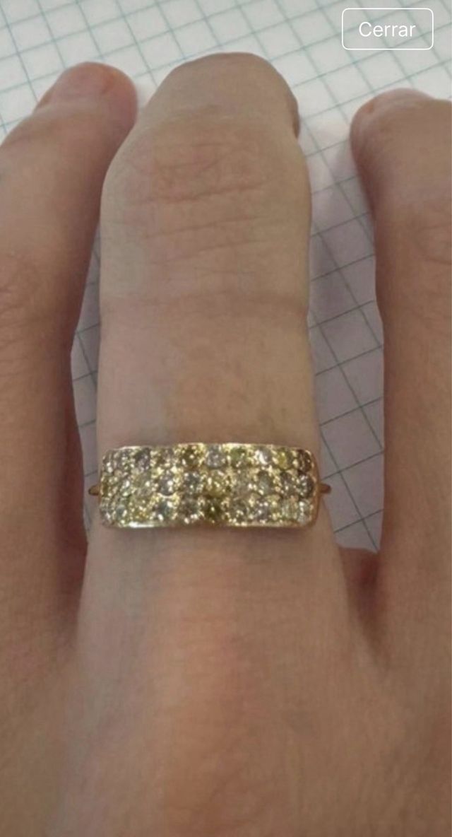 Anillo Oro 14k 0.46 Ct Diamantes Naturales