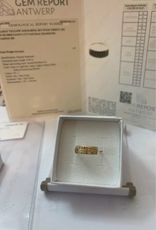 Anillo Oro 14k 0.46 Ct Diamantes Naturales