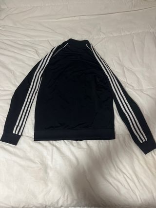 Sudadera Adidas Negra con Rayas Blancas