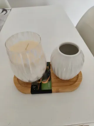 Set decorazioni vetro e bambù