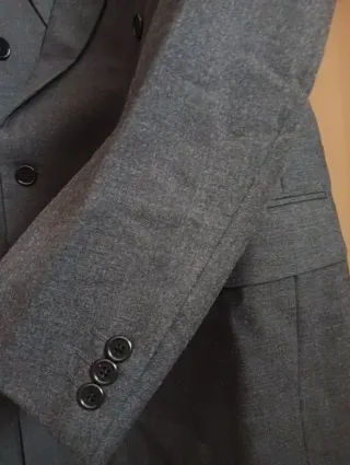 Abito uomo in pura lana vergine grigio vintage