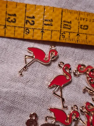Lote 10 dijes flamencos esmaltados