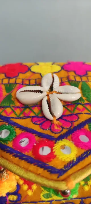 Bolso étnico mujer multicolor con cadena