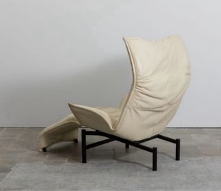 Sillón Cassina Veranda Piel Beige Años 80