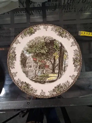 12 Platos Llanos Johnson Bros Porcelana 27 cm.