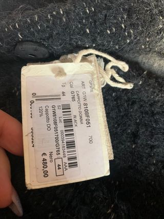 Cappotto in cashmere nero