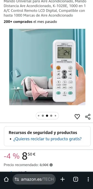 Mando Universal Aire Acondicionado K1028E