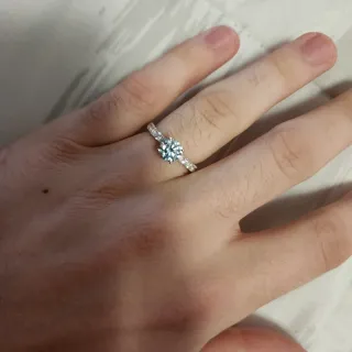 Anillo Plata Moissanita