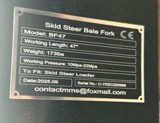 Horquilla con 2 pinchos púas cargadora o tractor