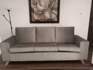 Sofá 2.50m Gris Tela