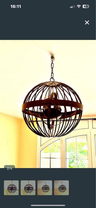 Lámpara forja estilo náutico