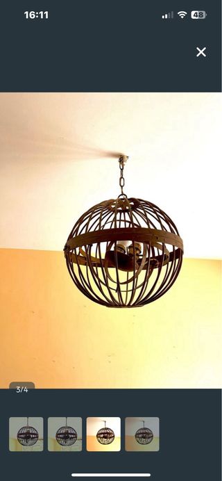 Lámpara forja estilo náutico