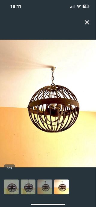 Lámpara forja estilo náutico