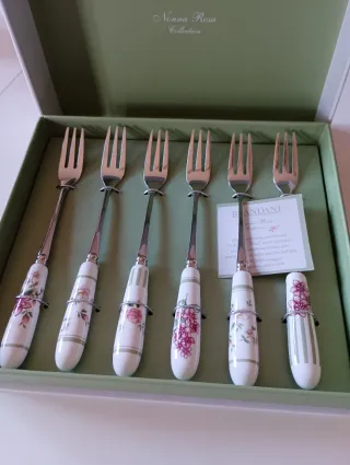 Set 6 Forchettine da Dolce Brandani Nonna Rosa
