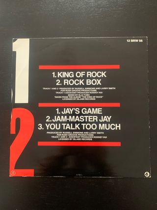 Maxi Vinilo Run DMC King of Rock Hip Hop