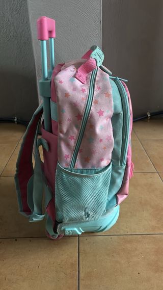 Mochila Totto con ruedas rosa para niña